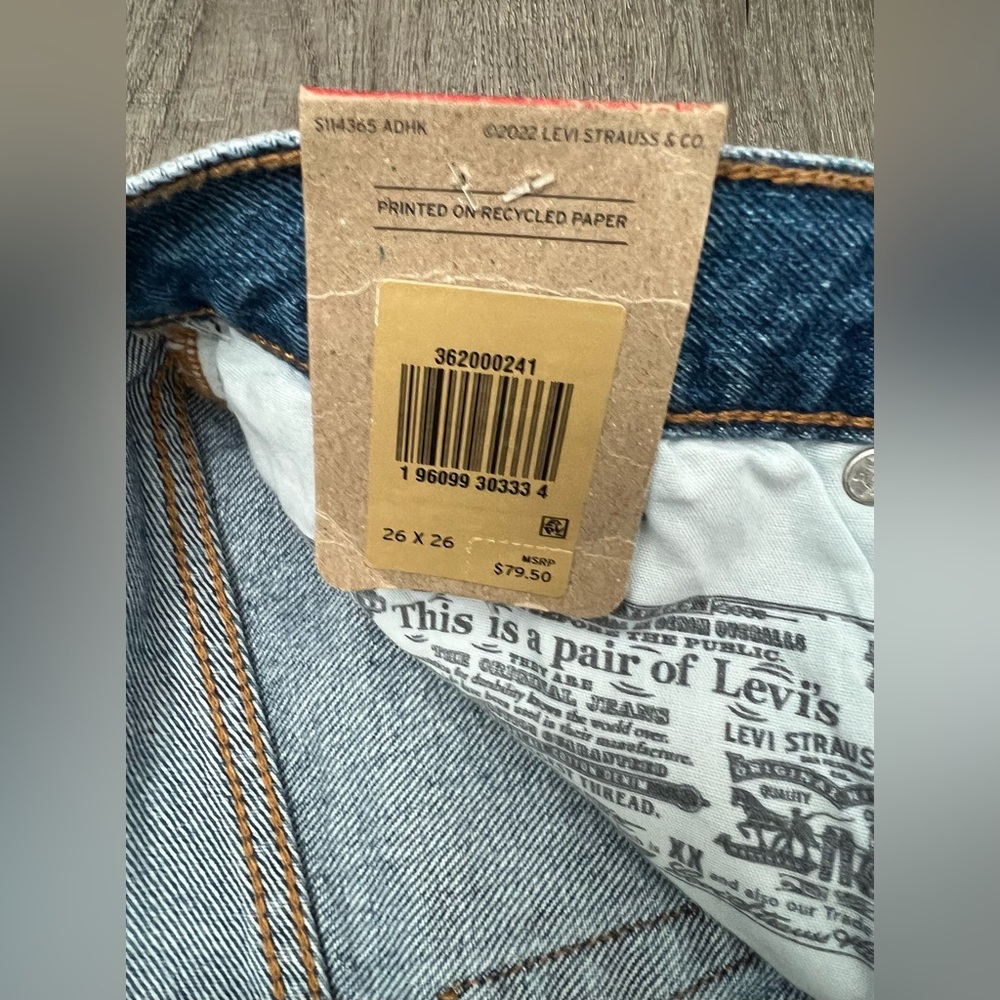 Levi’s 501 Original Cropped Women’s Jeans High Rise Color: Blue Size:26x26 - Picture 8 of 14